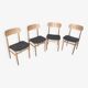 4 Italian chairs Gessef Consorzio Sedie Friuli 1970 4 Italian chairs