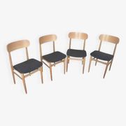 4 Italian chairs Gessef Consorzio Sedie Friuli 1970 4 Italian chairs