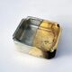 Brutalist ashtray by Leopold, bronze and brass, Spain, 1970s