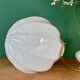 XL vintage globe pendant light in white opaline glass
