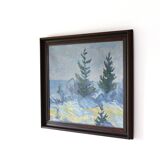 Peinture à l'huile postimpressionniste danoise de E.S. de Horsens