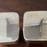 Art Deco silver-plated jewellery box pair