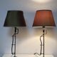 Paire de lampes en acier 1980