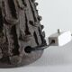 Brutalist ceramic lamp base, mid-20th century.