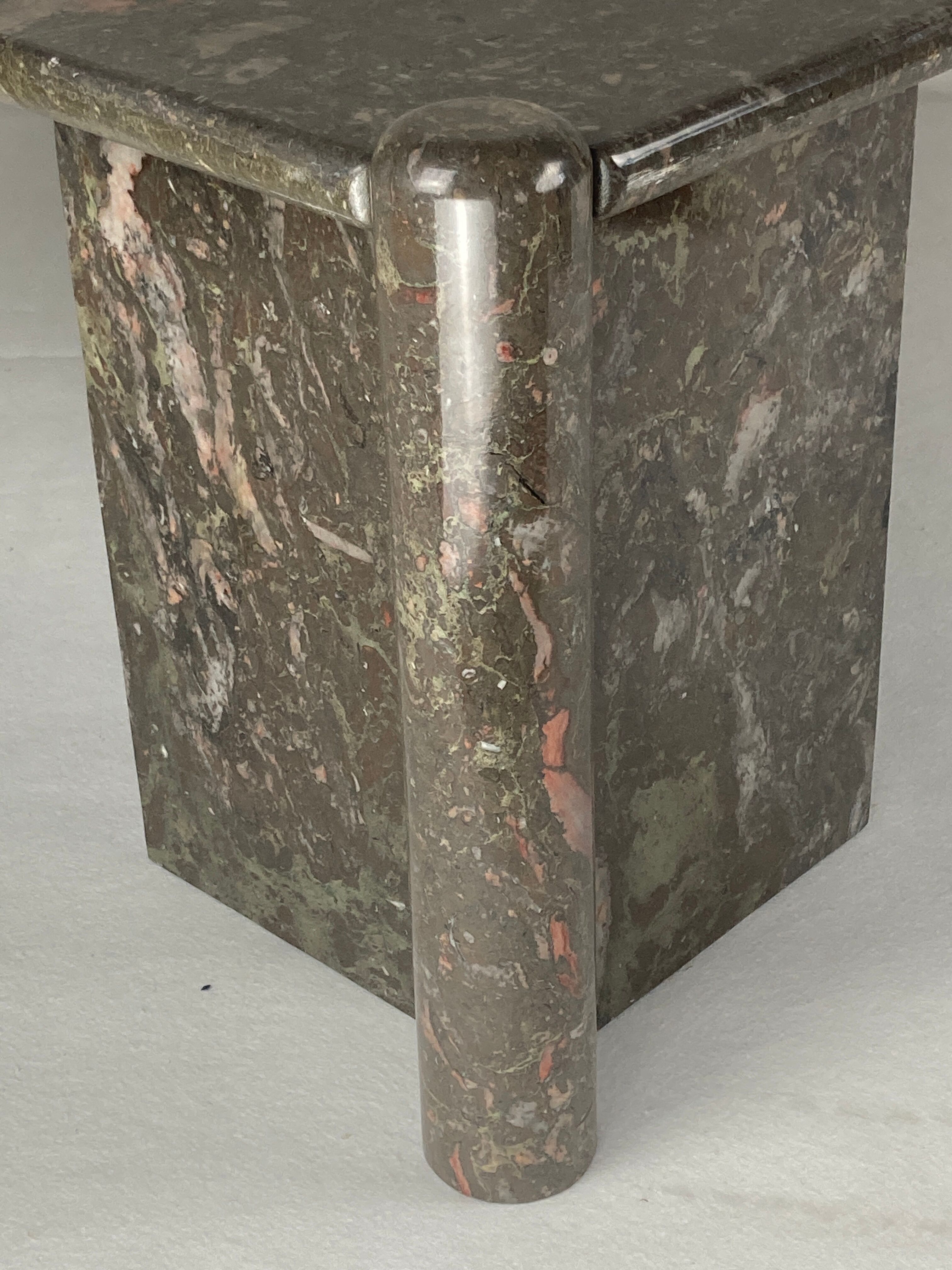 Italian marble teardrop coffee table, 1980s