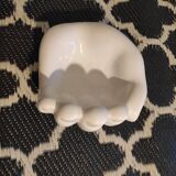 Hand white ceramic trinket bowl