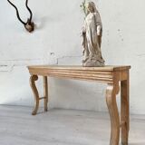 Raw oak butt console