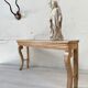 Raw oak butt console