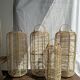Large lantern-shaped rattan pendant lamp H50 D24