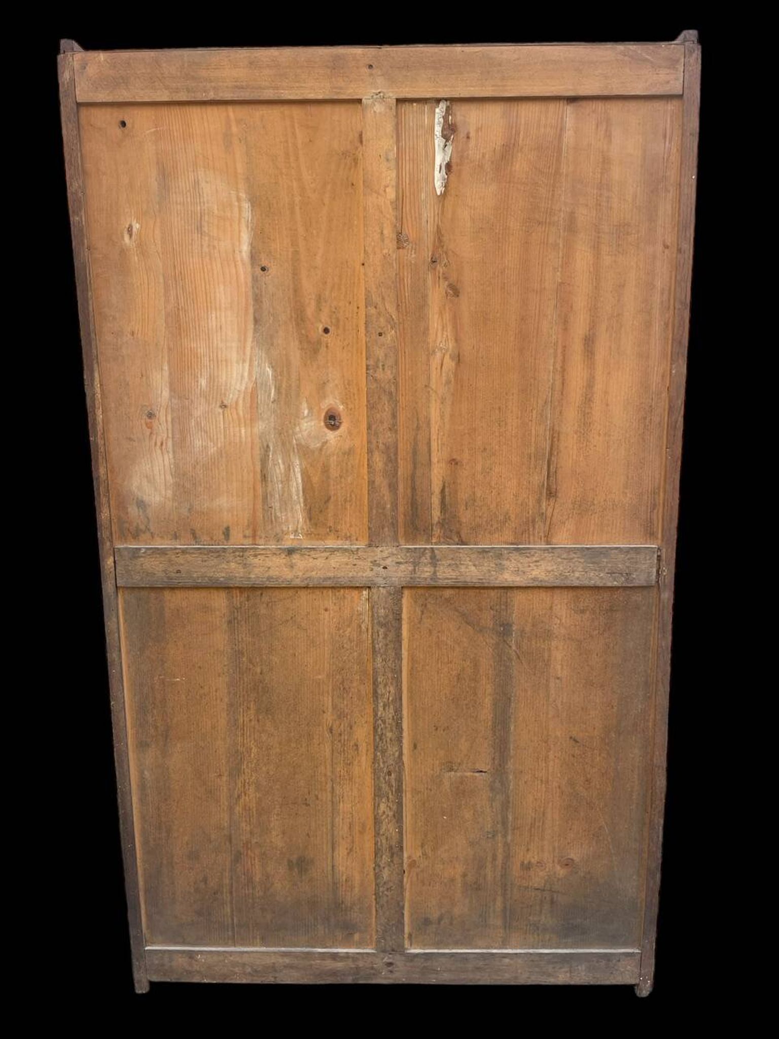 Oak double curtain file cabinet from the 1940s