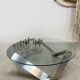 Vintage design glass coffee table Knut Hesterberg Ronald Schmitt 1970