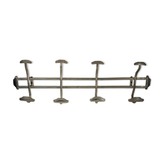 50s chrome wall coat rack
