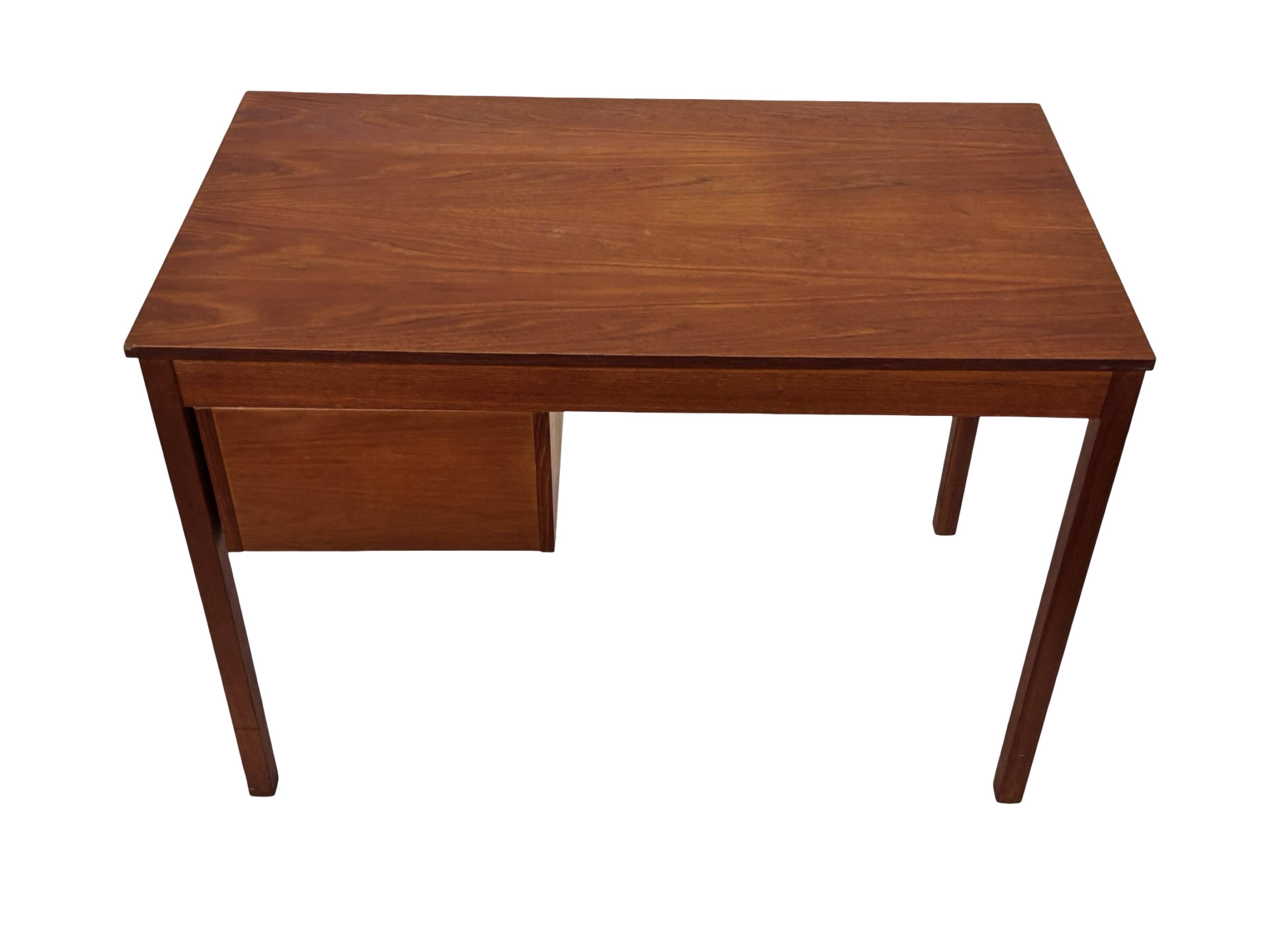 Vintage Danish teak compact Domino Mobler desk, 1960s