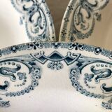 Antique Terre de Fer deep plates, early 20th century