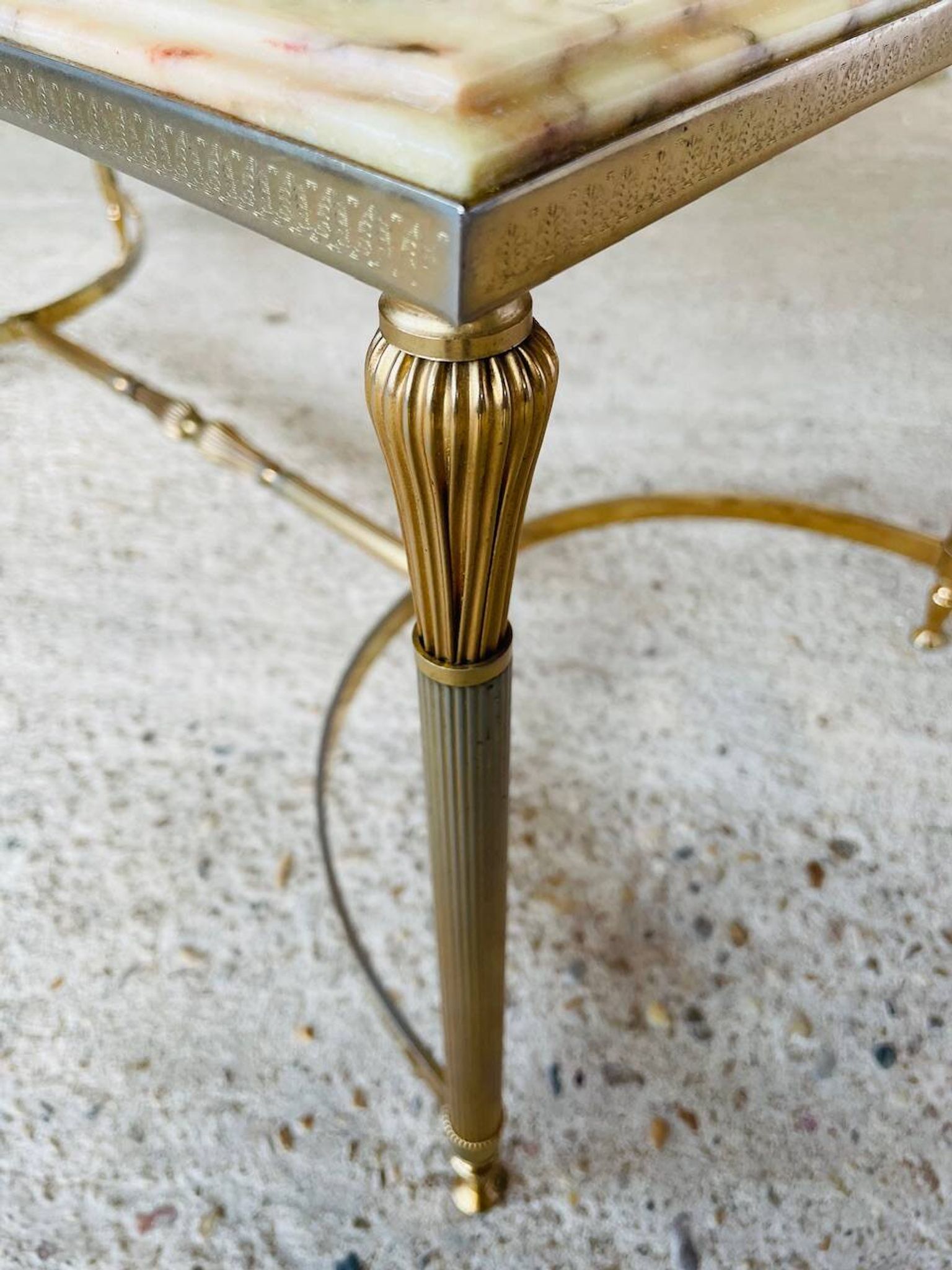 Vintage marble and brass coffee table circa 60's
