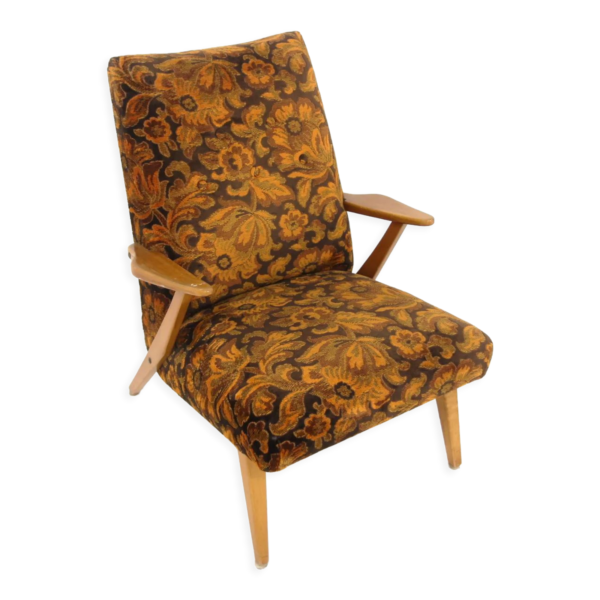 Fauteuil scandinave en hêtre, Suède, 1950