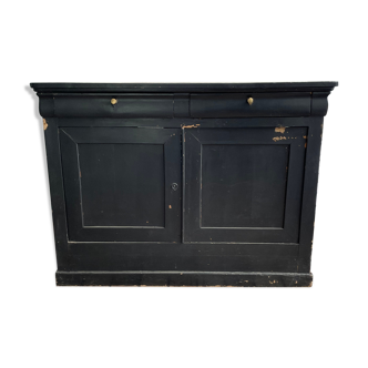 Antique black wood bar