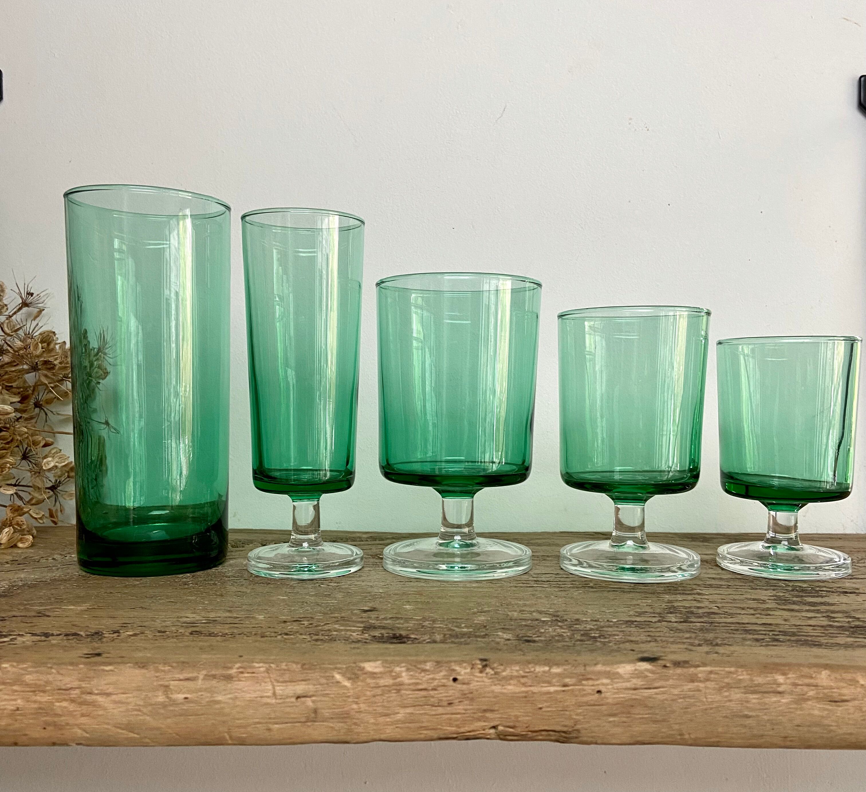 6 vintage luminarc France “long drink” glasses