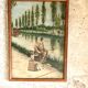 Painting from the 1900s, glass frame