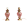 Pair of glass and brass lamp bases, "Maison Le Dauphin", "Daumes" model, 1980s