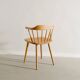 Fauteuil sculptural suédois vintage en bois de hêtre par Yngve Ekström, années 1950