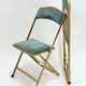 Ancien paire de chaises pliantes chaisor - métal & velours - vintage 60's 70's