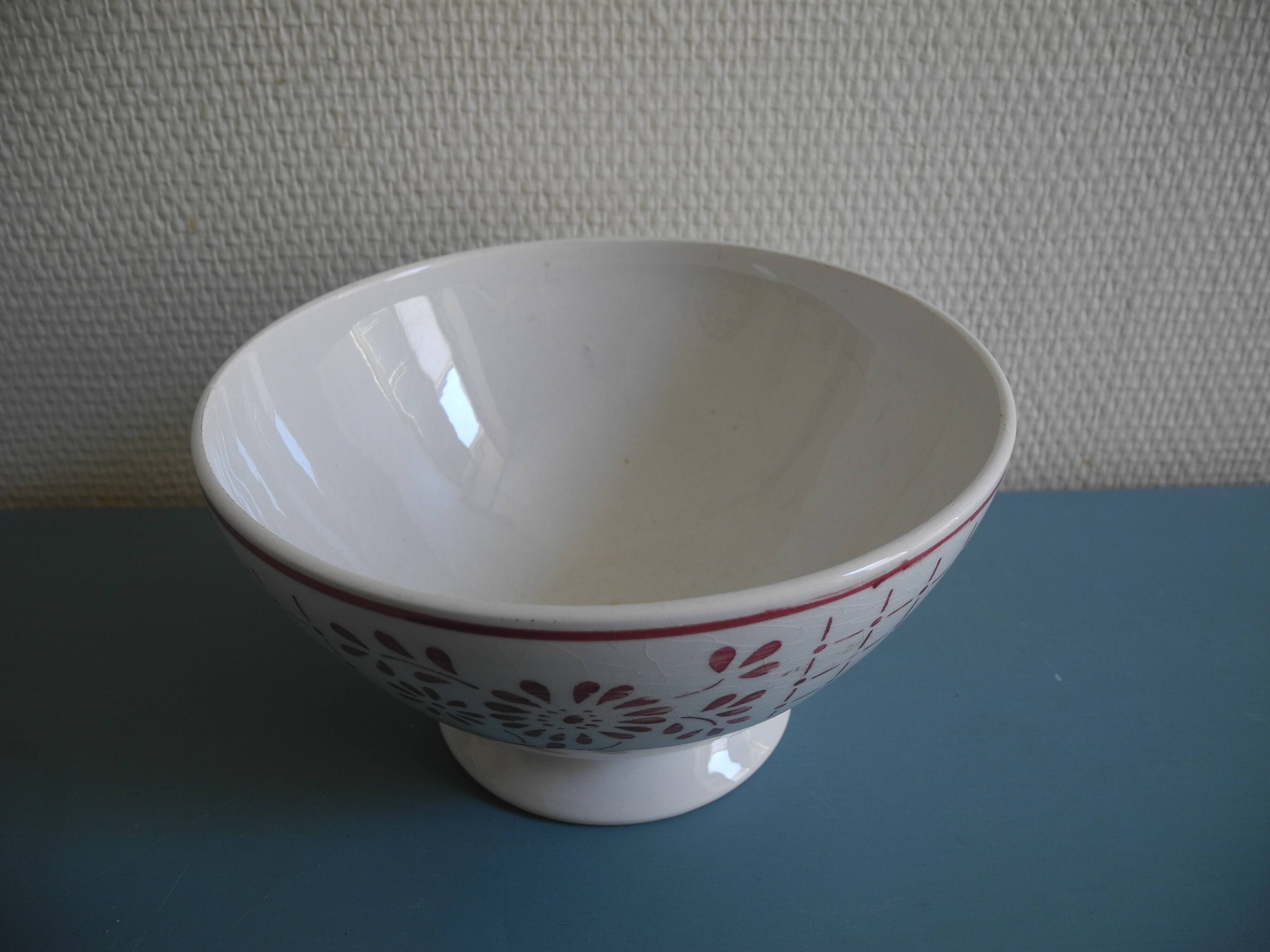 large antique French bowl