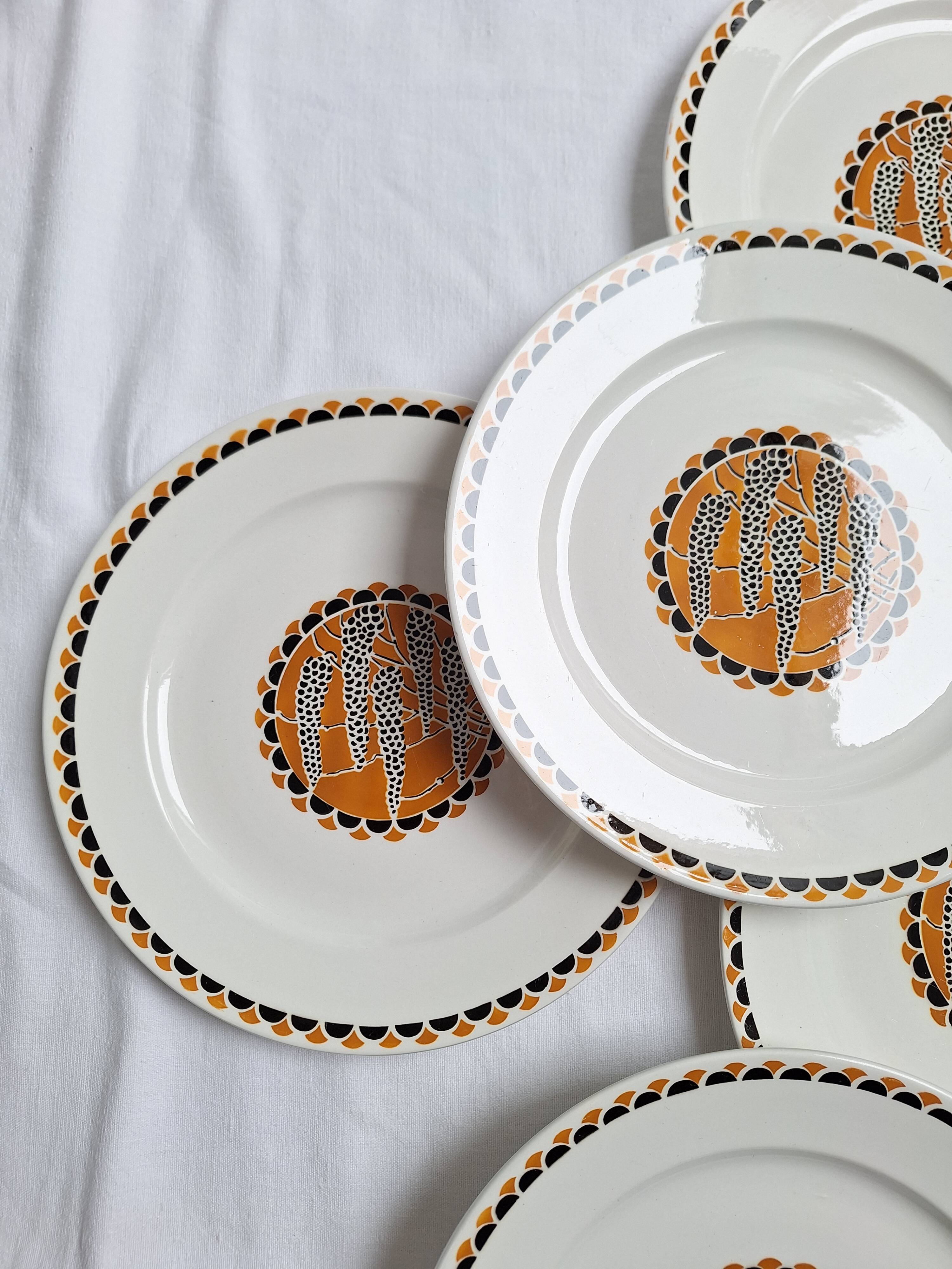 Flat plates Sarreguemines model Nomeny