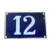 Old enameled plate number of street