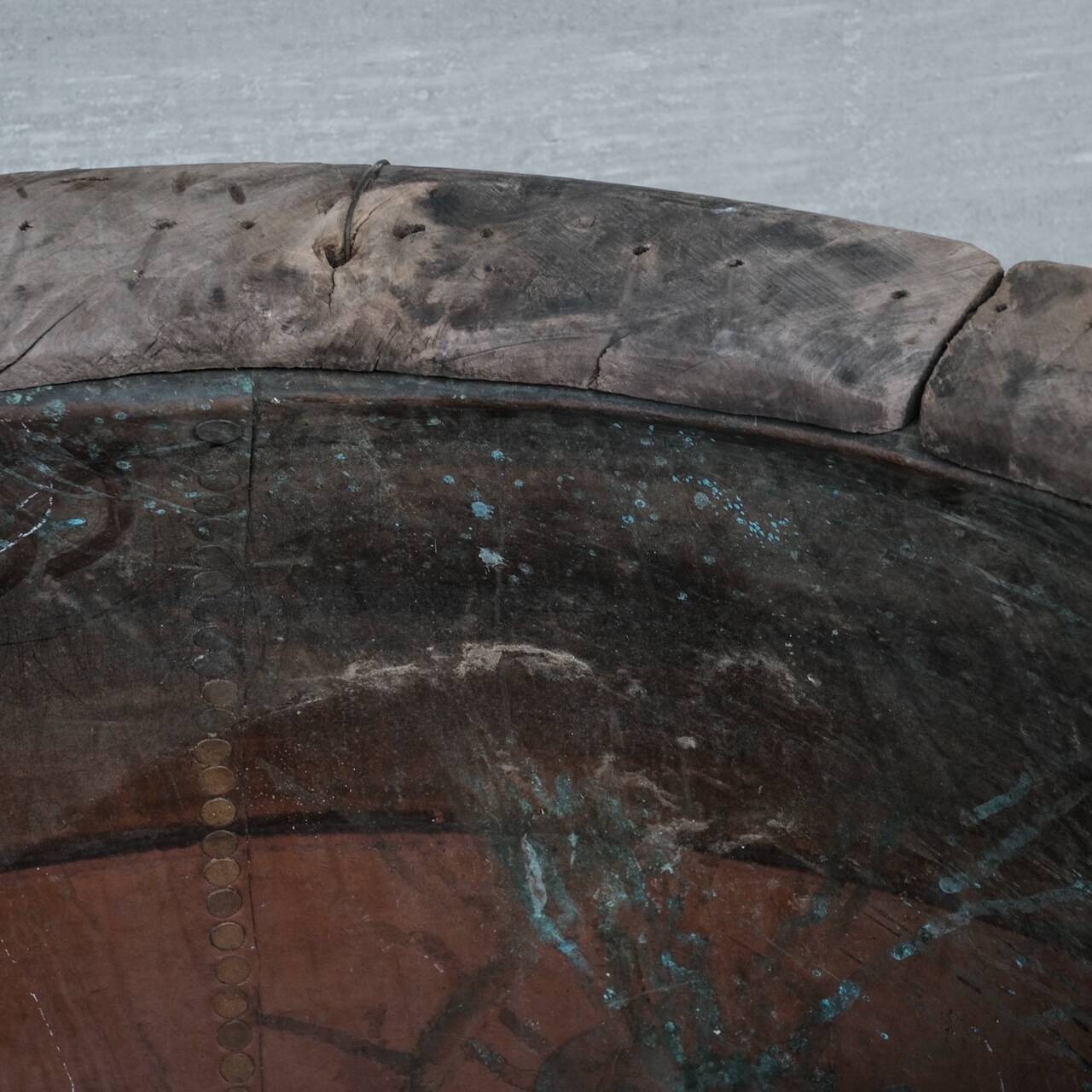Pot, jardinière en cuivre antique, France