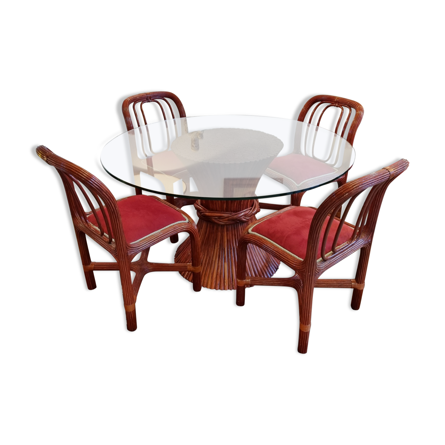 Table & chaises Maugrion Roche Bobois 1980