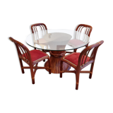Table & chaises Maugrion Roche Bobois 1980