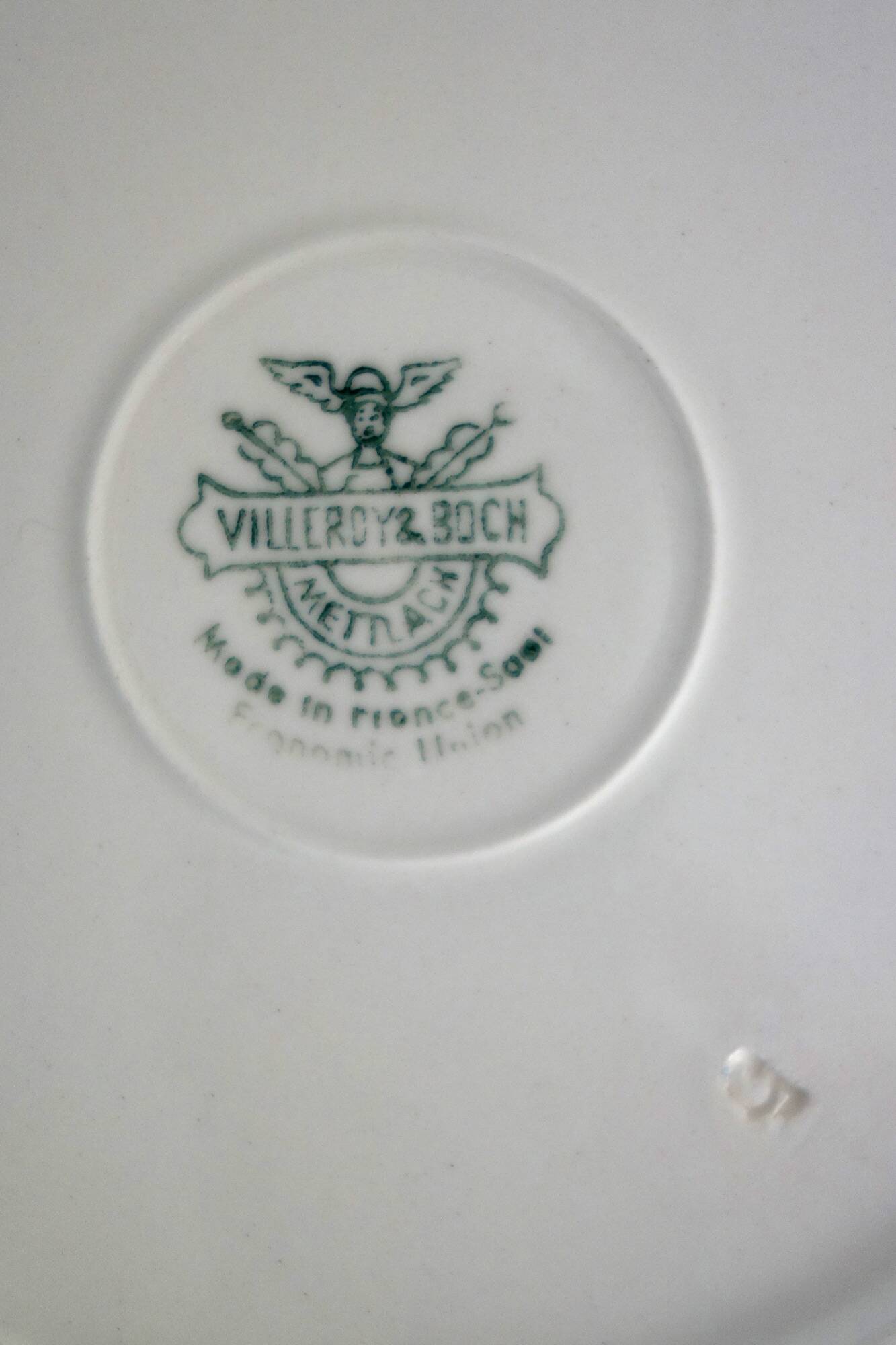 6 assiettes à dessert vintage décor main Villeroy & Boch