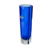 Blue XL Sommerso vase by seguso, faceted glass, murano, italy, 1970
