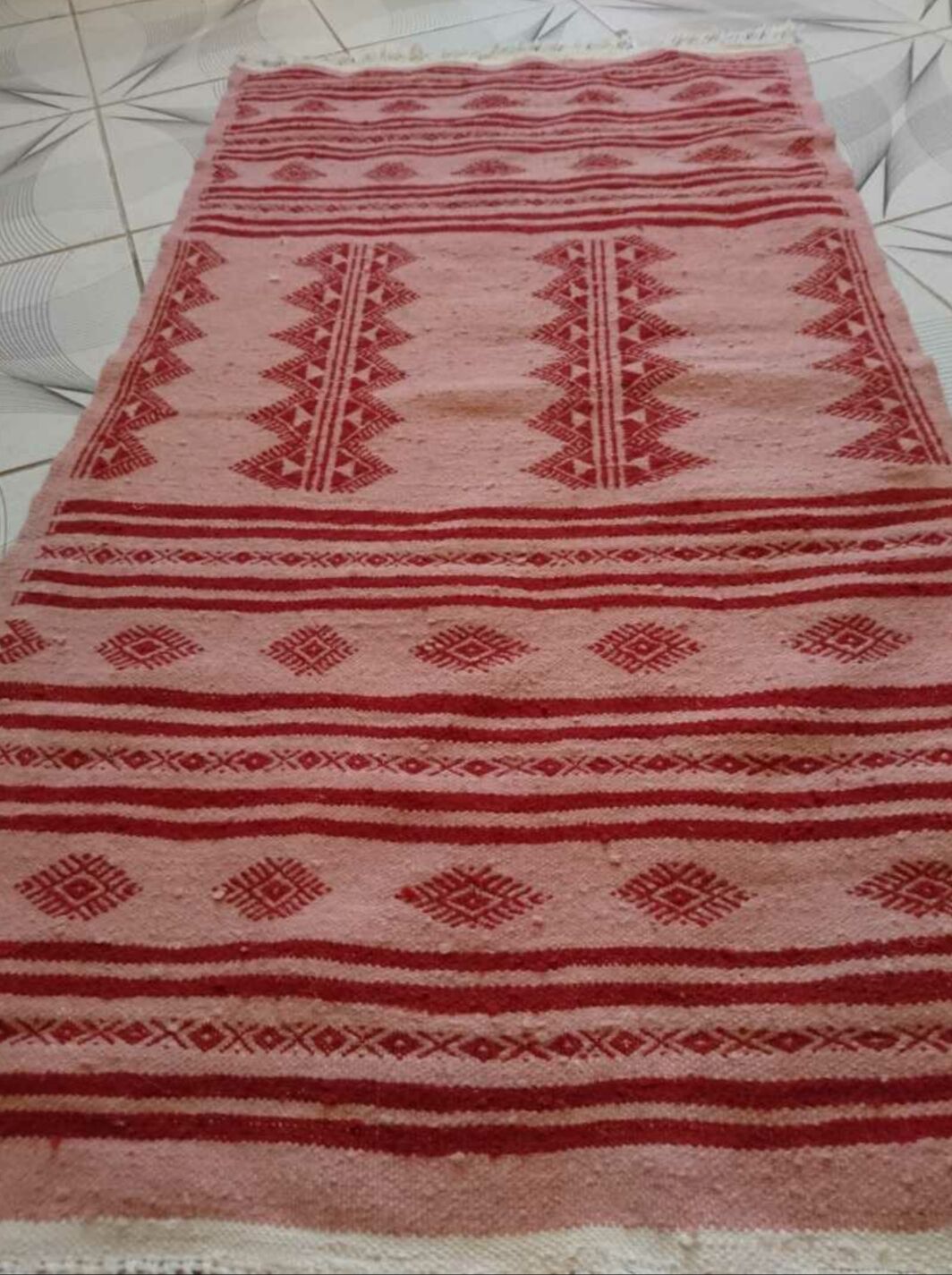 Berber carpet pink and Red 110 x 66 cm