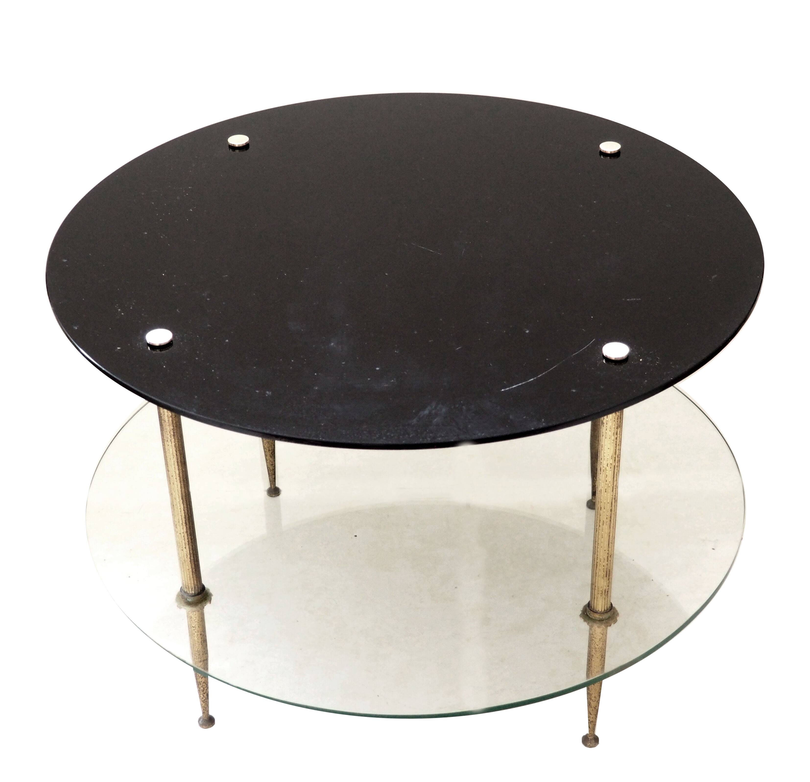 Double glass top coffee table