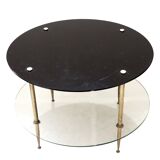 Table basse double plateau verre