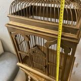 Cage à oiseaux dorée Colonial