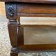 Wood, glass and cane coffee table