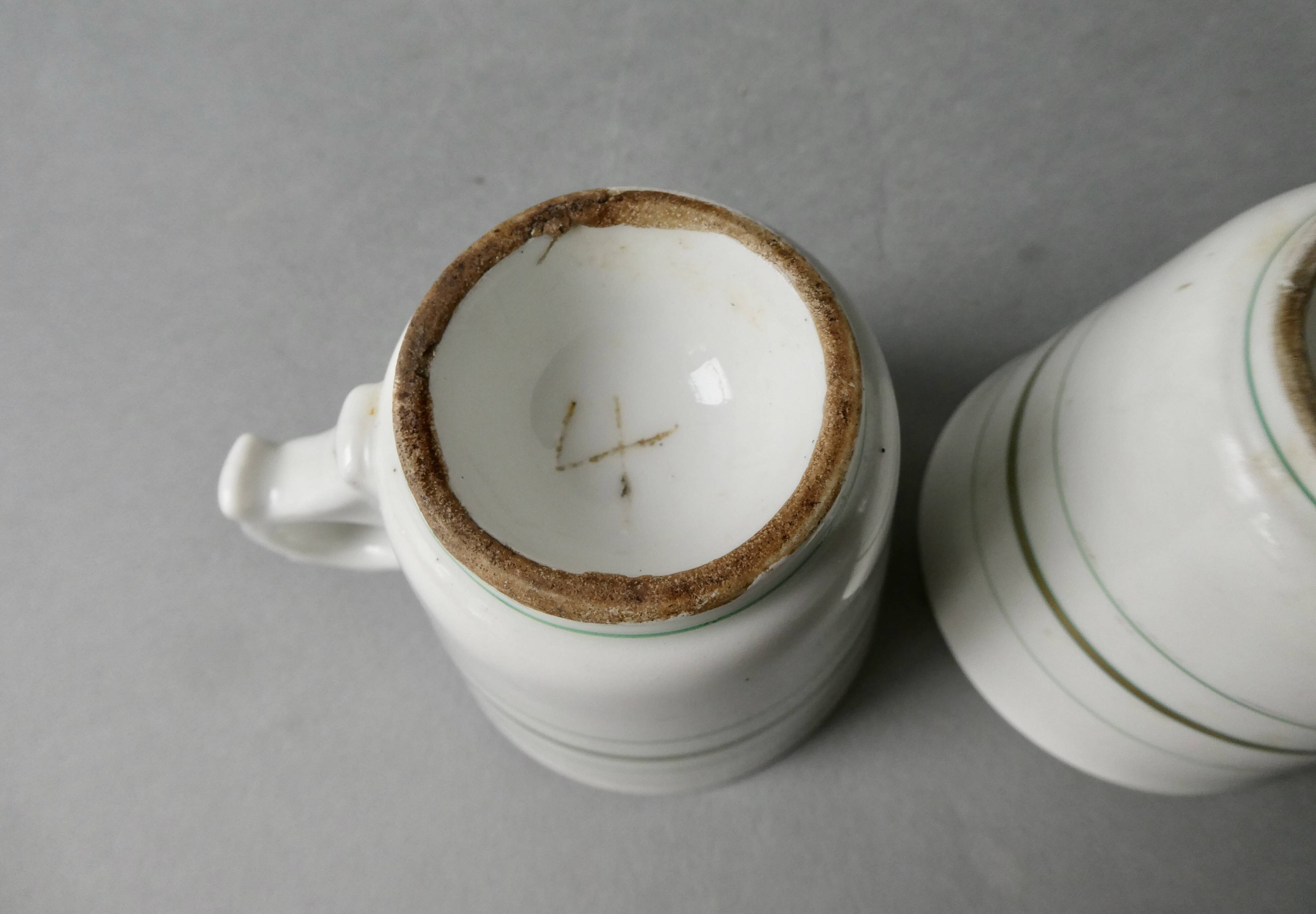 2 brulot cups Napoleon III period, 19th