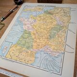 Printed in 1900, map of economic France.