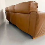 Vintage 1970s De Sede DS-40 camel leather 3-seater sofa