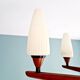 Large Scandinavian teak chandelier, Uno & Östen Kristiansson, 1960