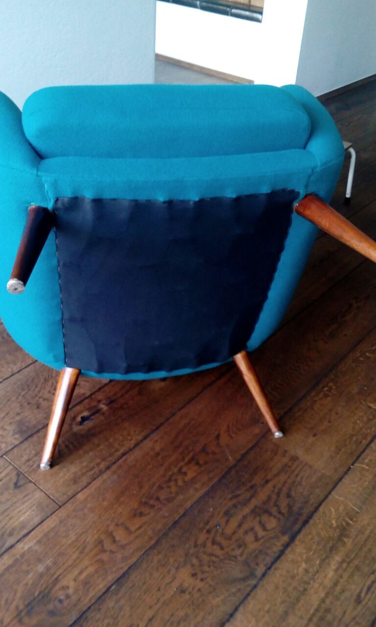 Organic XXL wingback Chair of the 50s/60s