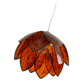 Chandelier pendant lamp in the shape of an artichoke design from the 70s