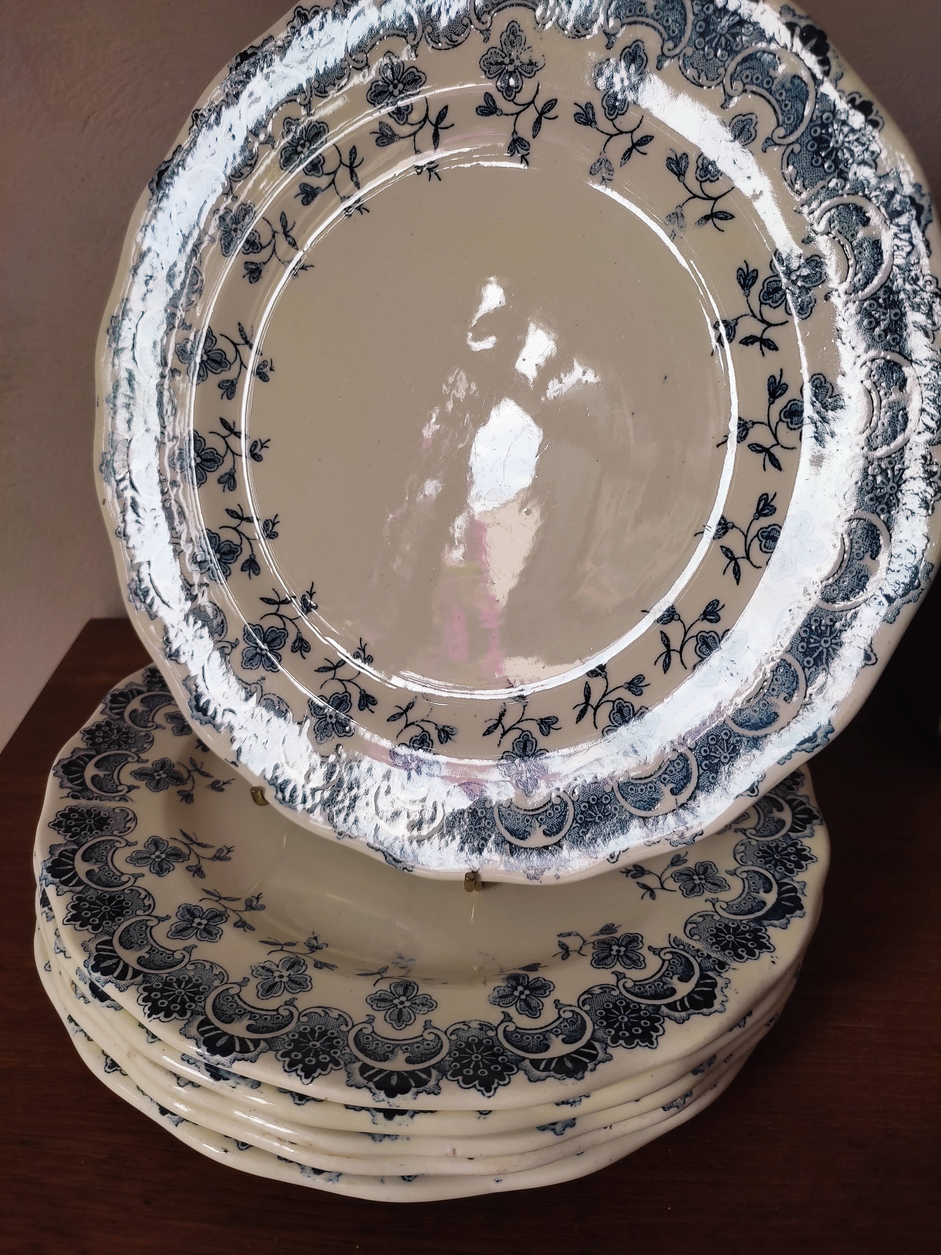 6 plates in earthenware iron by LG