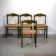 Green beech and rush dinning chairs