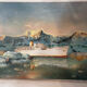 Oil on canvas Alain Chaussois (1950-2018) – Ocean liner Arcadia in the