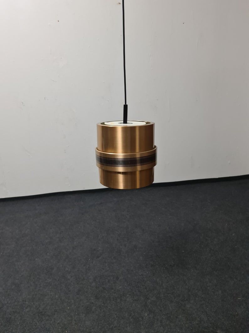 Suspension vintage Doria couleur cuivre