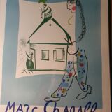 Affiche lithographiée de marc chagall